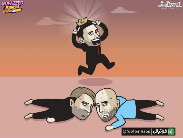  کاریکاتور  پیروزی آرسنال در بازی منچسترسیتی و لیورپول