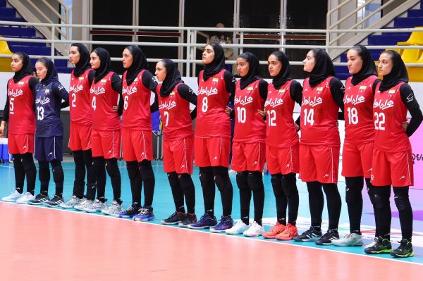  پیروزی دختران والیبالیست ایران مقابل قزاقستان در مسابقات قهرمانی آسیا
