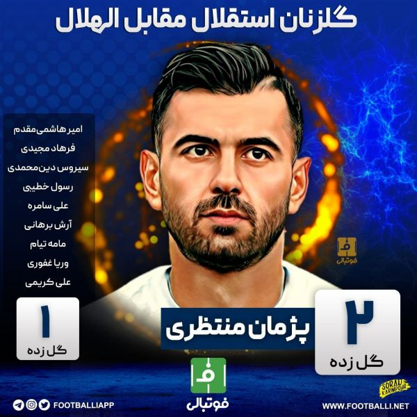  اینفوگرافی اختصاصی  گلزنان استقلال مقابل الهلال