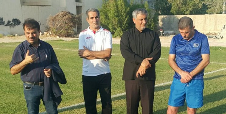 شهردار بوشهر در تمرین شاگردان ویسی