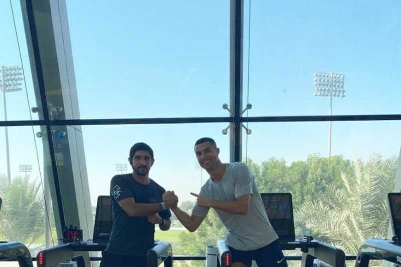 عکس؛ ورزش کردن کریستیانو رونالدو با شاهزاده اماراتی!