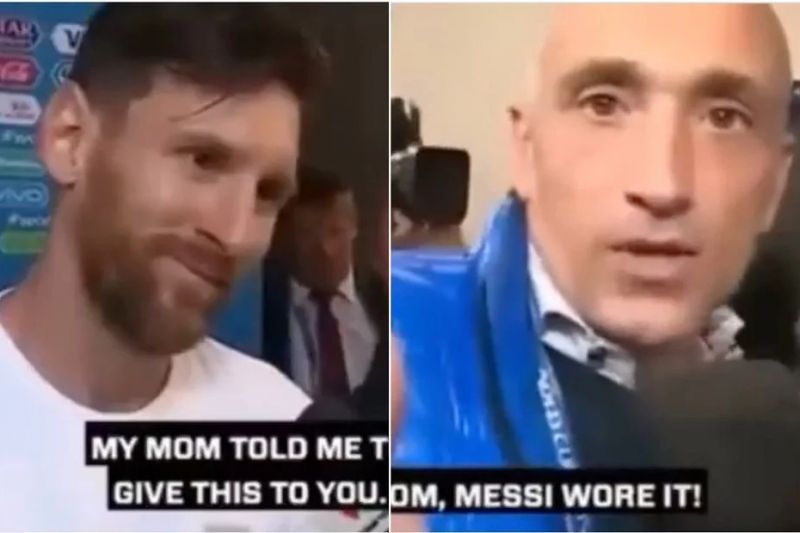 روزی که مسی با یک روبان قرمز، خبرنگار آرژانتینی و مادرش را شوکه کرد