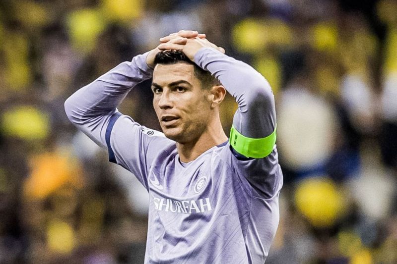 عکس؛ چهره ناراحت و عصبانی رونالدو هنگام گل خوردن تیمش از الاتحاد