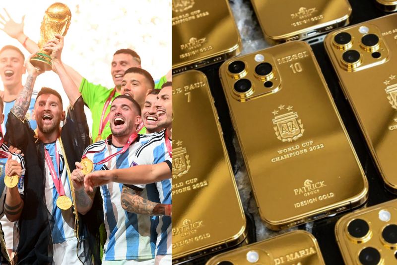 هدیه 175 هزار پوندی مسی به بازیکنان آرژانتین: آیفون با قاب طلا