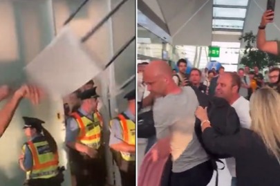 عکس؛حمله طرفداران تیم رم به آنتونی تیلور و خانواده اش در فرودگاه
