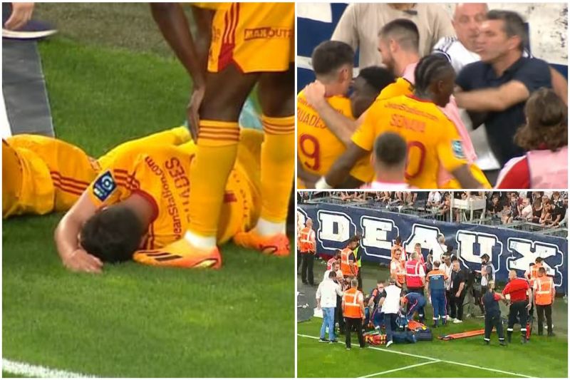 اتفاق عجیب در لیگ فرانسه: ضربه مغزی یک بازیکن با حمله هوادار میزبان