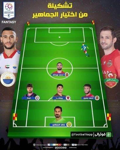 احمد نوراللهی با رای کاربران فوتبال فانتزی به عنوان هافبک دفاعی این بازی در لیگ امارات انتخاب شد