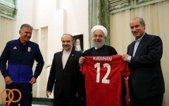 بازتاب ملاقات تیم ملی فوتبال ایران با حسن روحانی در سایت AFC