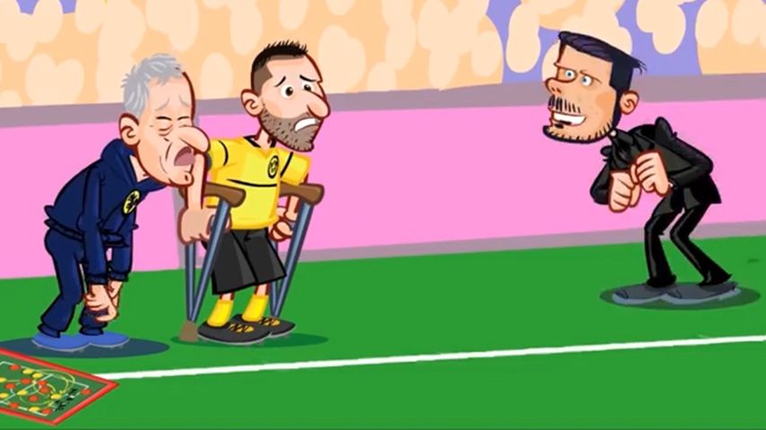 انیمیشن طنز بازی دورتموند 4-0 اتلتیکو مادرید