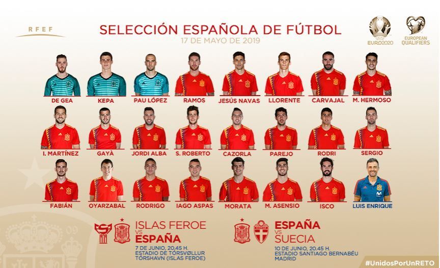 لیست جدید تیم ملی اسپانیا؛ کاسورلا بعد از 4 سال دعوت شد