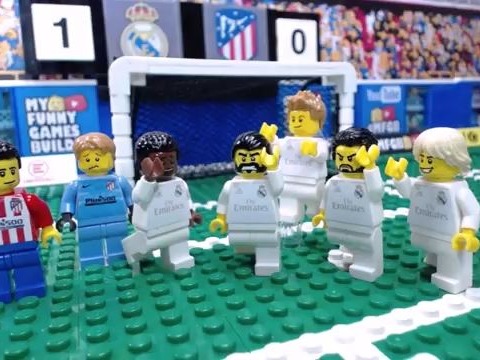 شبیه سازی بازی رئال مادرید 1-0 اتلتیکو مادرید با عروسک لگو