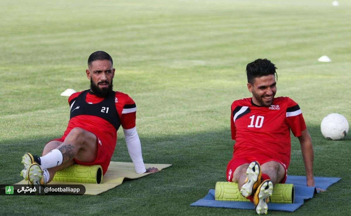اشکان دژاگه در تمرین امروز تراکتور حاضر شد