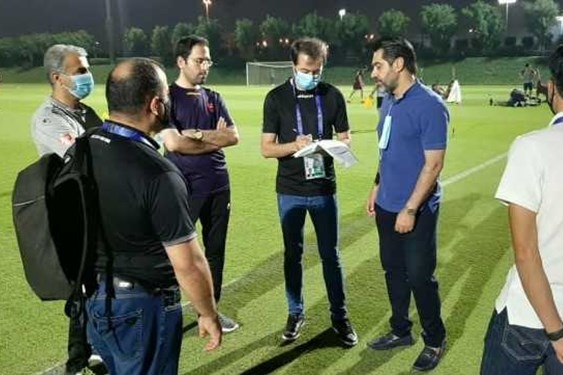 ناظر بازی با پاختاکور و نماینده AFC در تمرین پرسپولیس شرکت کردند