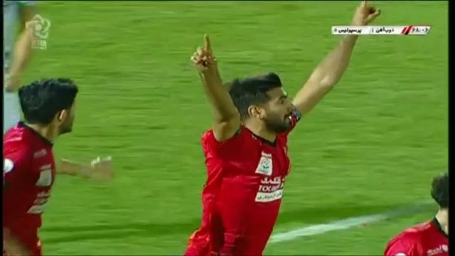 گل اول پرسپولیس به ذوب آهن (مغانلو)