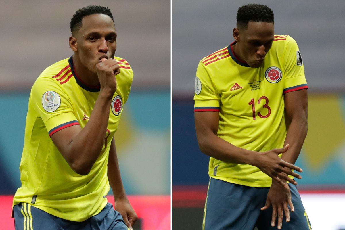 خوشحالی جنجالی و عجیب مدافع کلمبیا پس از گلزنی در ضربات پنالتی