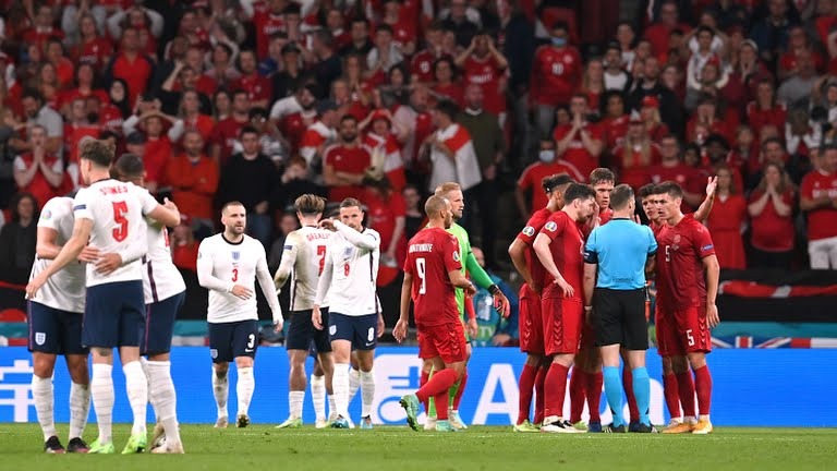 مشکوک ترین پنالتی تاریخ یورو برای انگلیس با وجود VAR در نیمه نهایی مقابل دانمارک