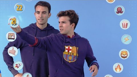 چالش انتخاب ایموجی برای بازیکنان بارسلونا توسط اریک گارسیا و ریکی پویگ