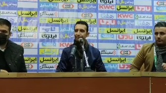 کنفرانس خبری رضا عنایتی سرمربی هوادار پس از تساوی مقابل پرسپولیس