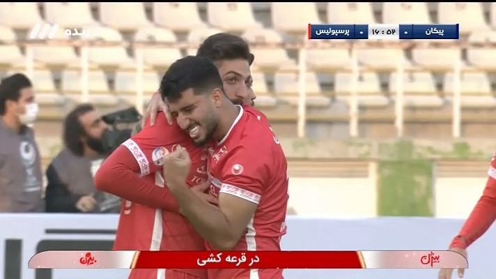 گل اول پرسپولیس به پیکان (مهدی عبدی)