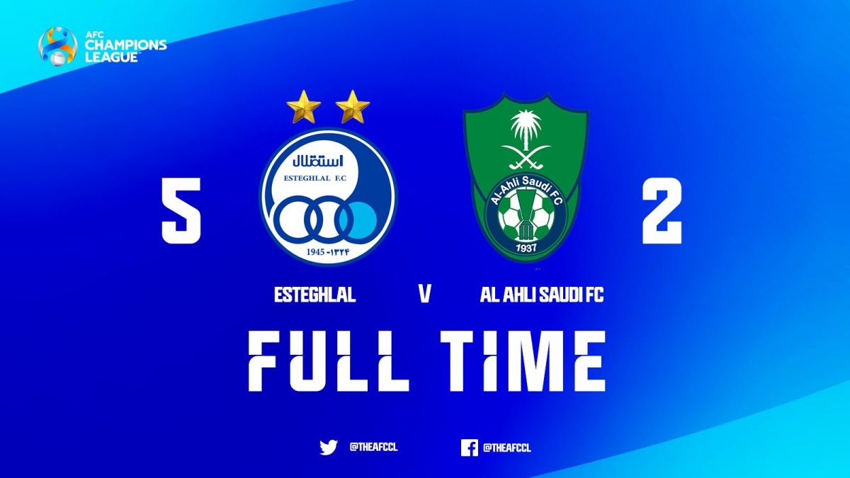 خلاصه بازی استقلال 5-2 الاهلی عربستان