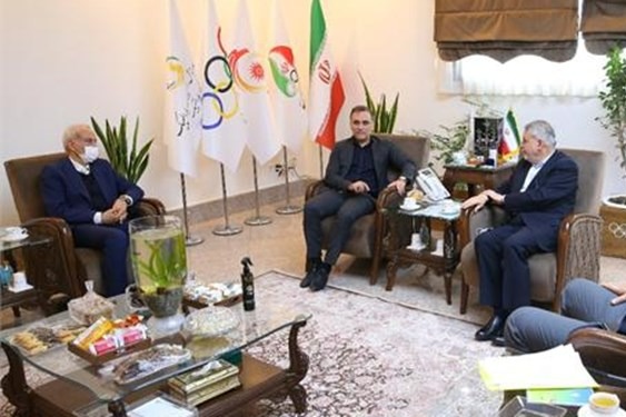ماجدی در نشست با صالحی امیری: امیدوارم در این دوره تیم المپیک موفق شود