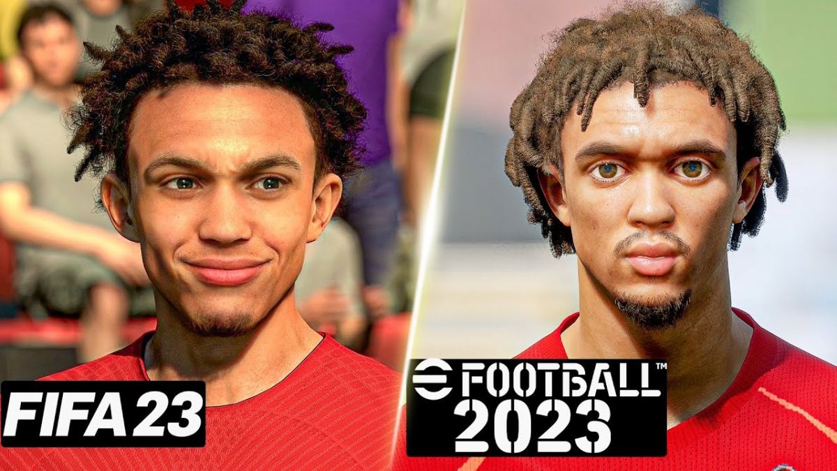 مقایسه چهره بازیکنان لیورپول در FIFA23 و eFootball2023