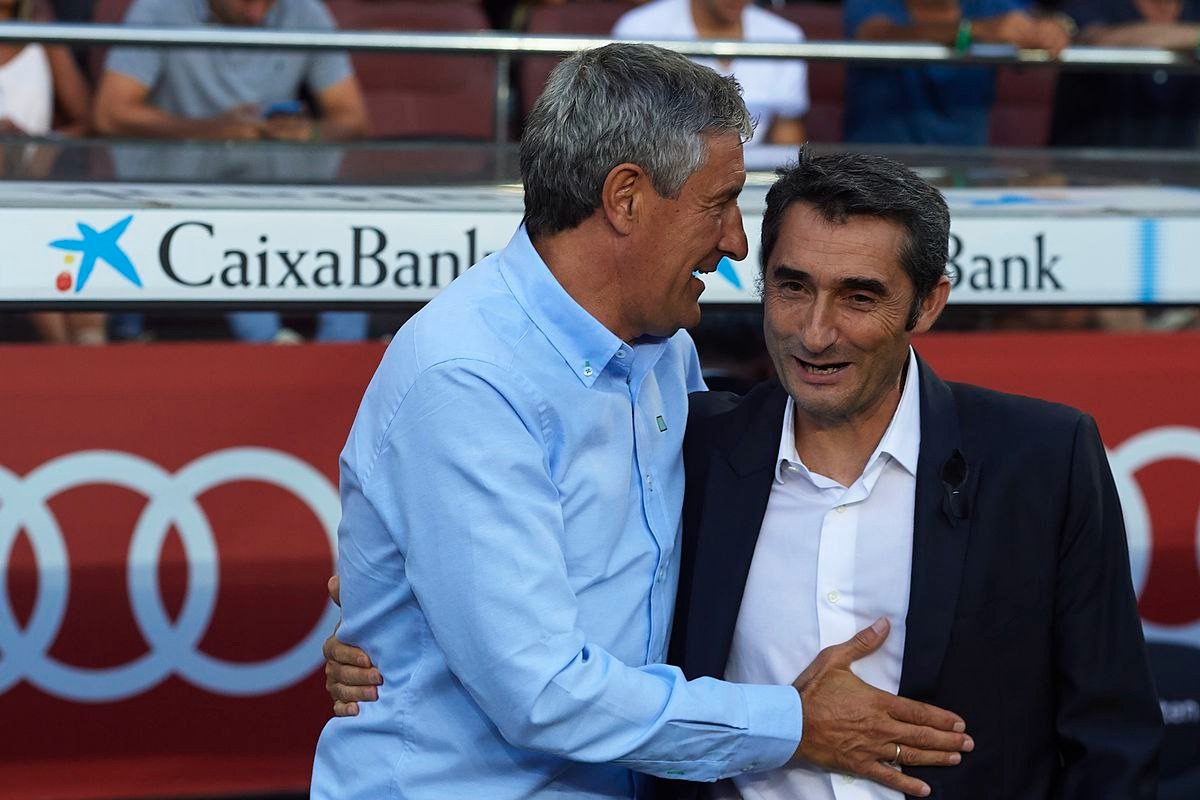 عکس؛ دو سرمربی سابق بارسلونا در کنار هم در یک بازی لالیگایی