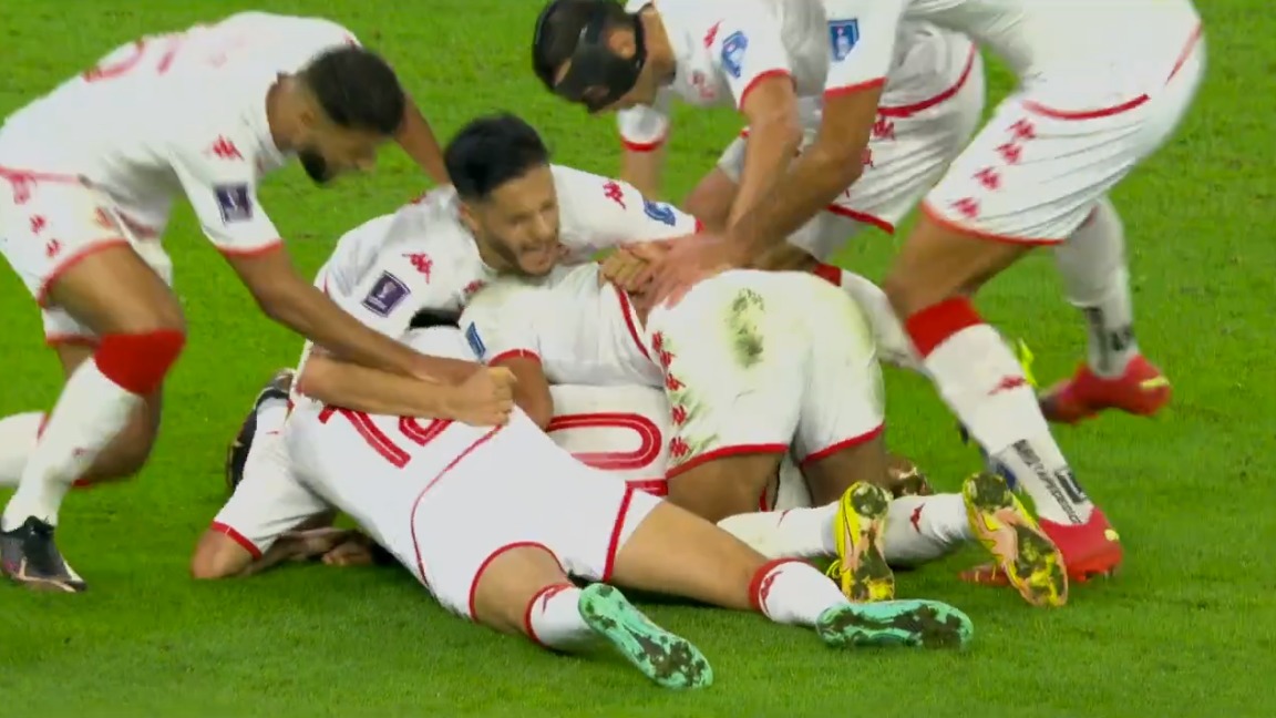 گل اول تونس به فرانسه (وهبی خضری)