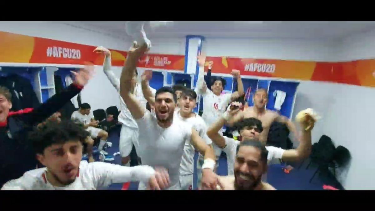 حال و هوای رختکن تیم ملی جوانان ایران بعد از پیروزی مقابل قطر