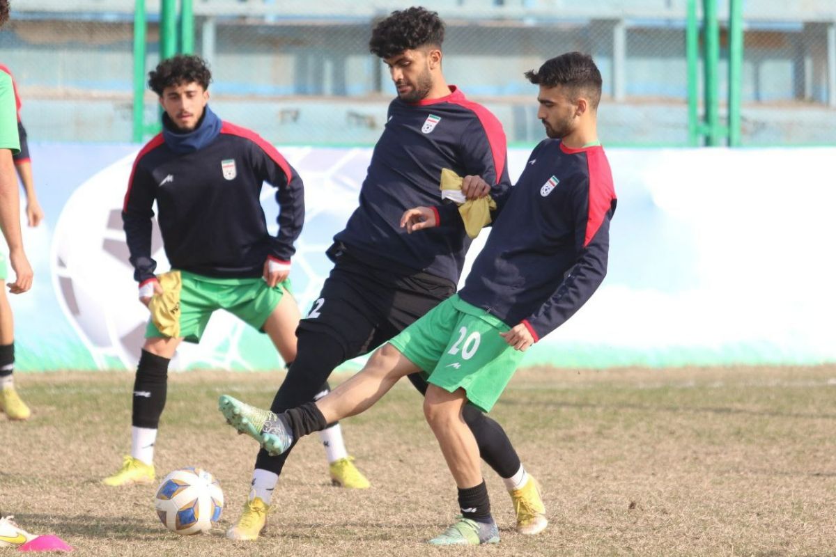 تمرین تیم ملی جوانان ایران قبل از بازی با استرالیا برگزار شد