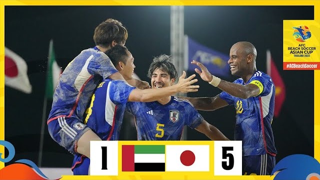 خلاصه بازی امارات 1-5 ژاپن (نیمه نهایی فوتبال ساحلی قهرمانی آسیا 2023)