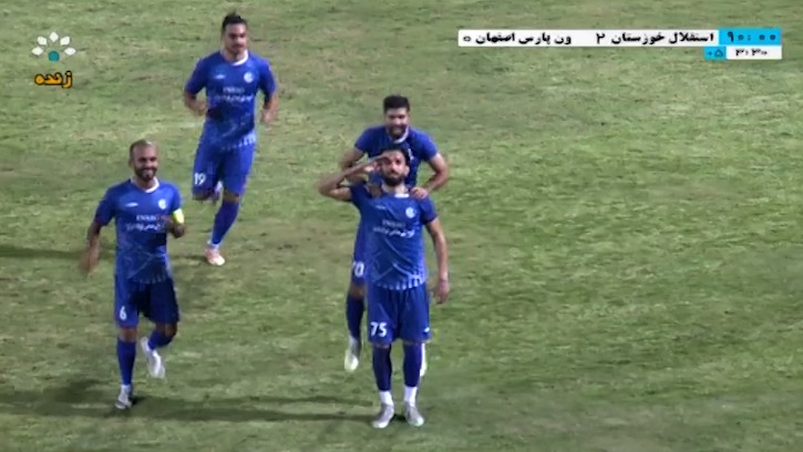 خلاصه بازی استقلال خوزستان 2-0 ون پارس اصفهان