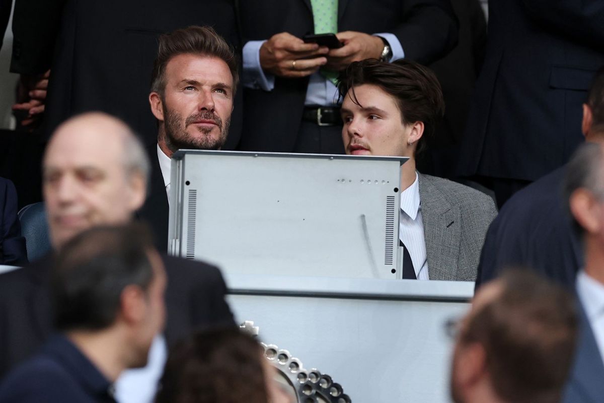 عکس؛ بکام و پسرش تماشاگر بازی رئال مادرید و منچسترسیتی