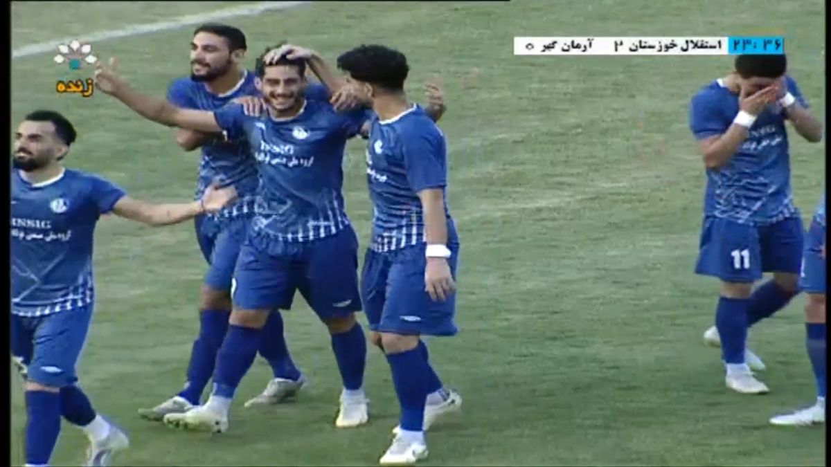 گل دوم استقلال خوزستان به آرمان گهر (جواد آقایی پور)