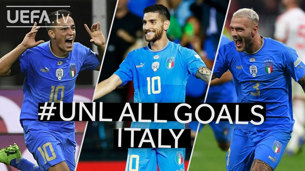 همه گلهای ایتالیا در راه رسیدن به مرحله نیمه نهایی لیگ ملتهای اروپا