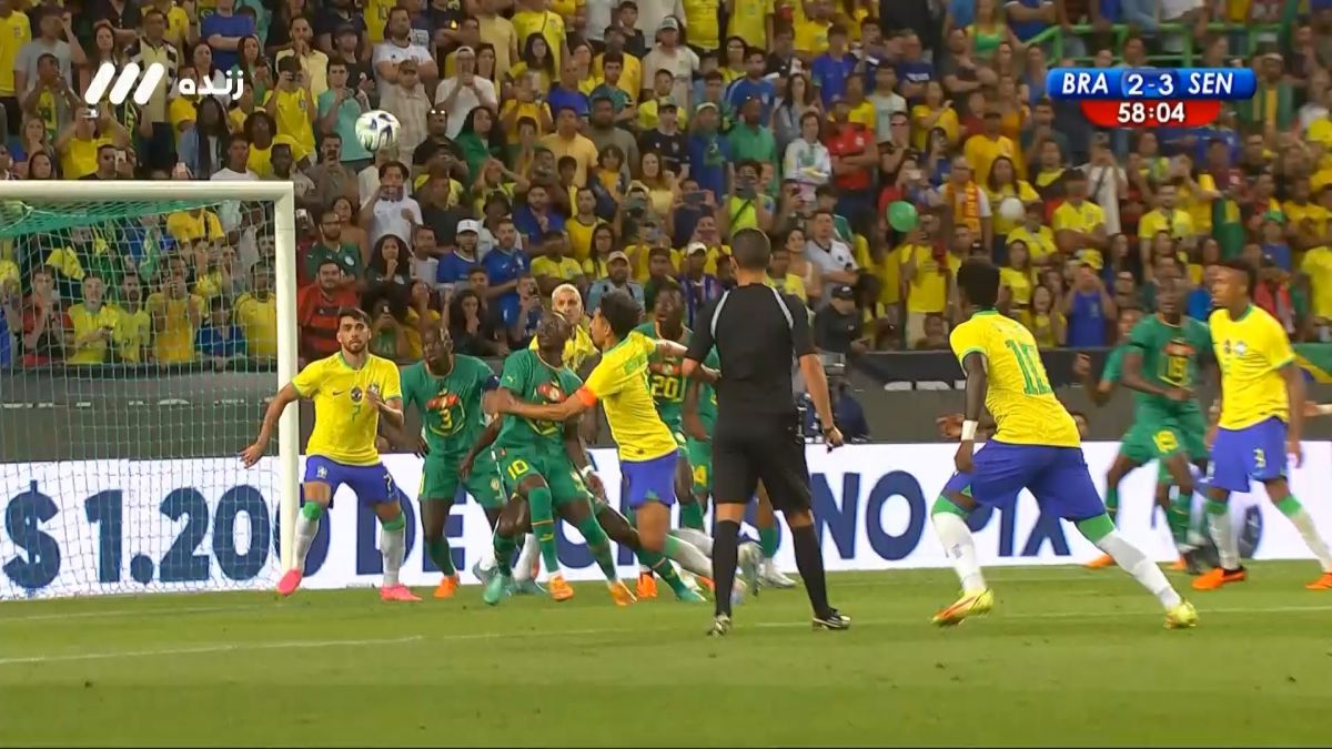 گل دوم برزیل به سنگال (مارکینیوش)
