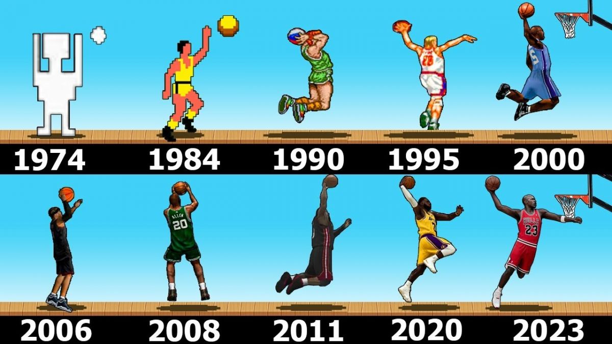 سیر تکاملی بازی کامپیوتری بسکتبال "NBA"