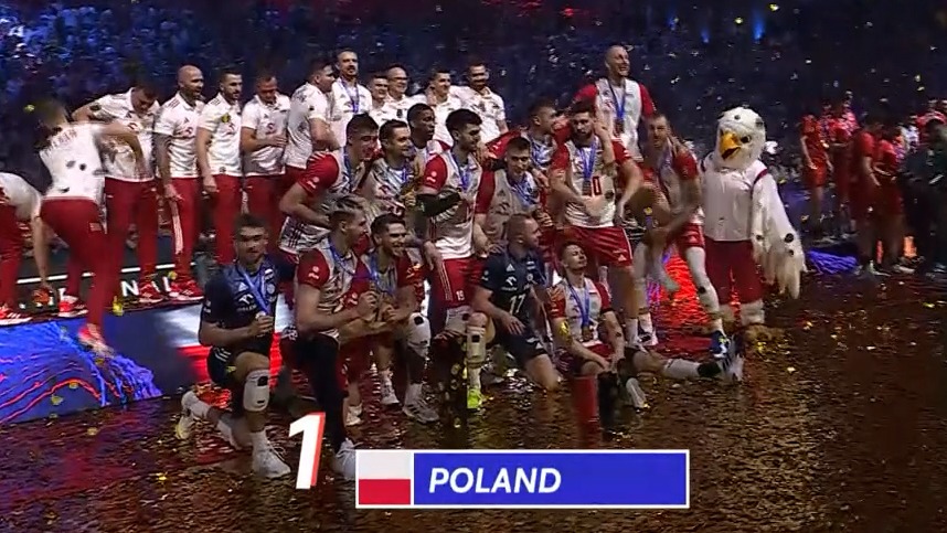 جشن قهرمانی لهستان در لیگ ملت های والیبال 2023