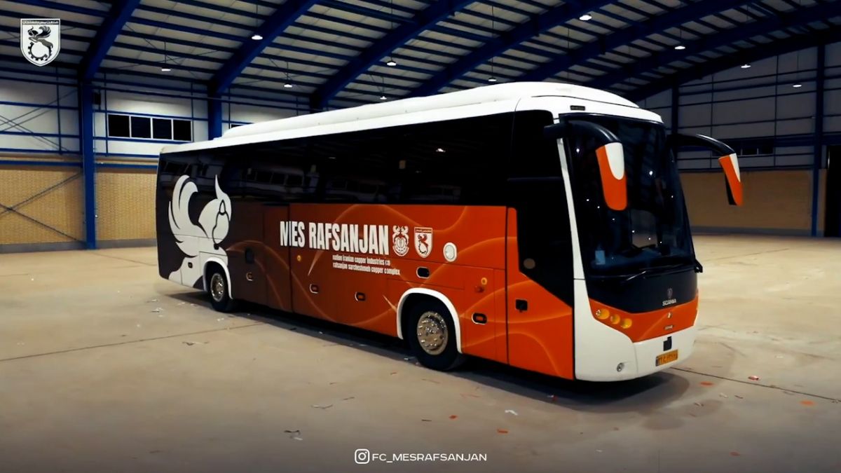 رونمایی از اتوبوس اختصاصی و زیبای باشگاه مس رفسنجان