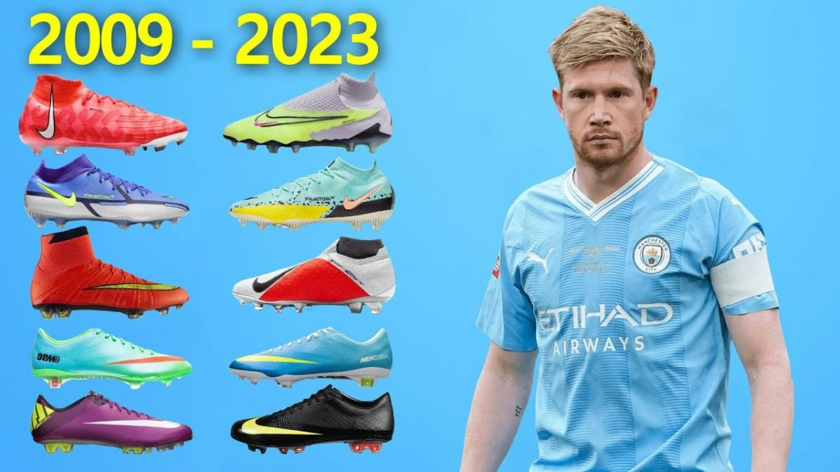 کفش های فوتبالی کوین دی بروینه از 2009 تا 2023