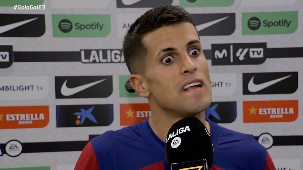 تغییر چهره عجیب ژائو کانسلو بازیکن بارسلونا در مصاحبه پس از برد مقابل سلتاویگو