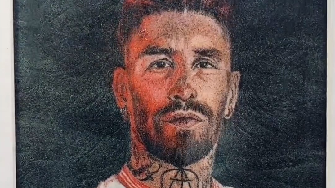 ویدیو دیدنی از طراحی چهره "سرخیو راموس" ستاره سابق تیم رئال مادرید و حال حاضر سویا