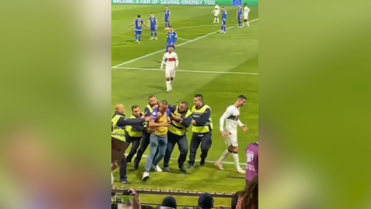 حمله وحشیانه جمی جامپ و آسیب رساندن به پای کریستیانو رونالدو  در بازی با بوسنی