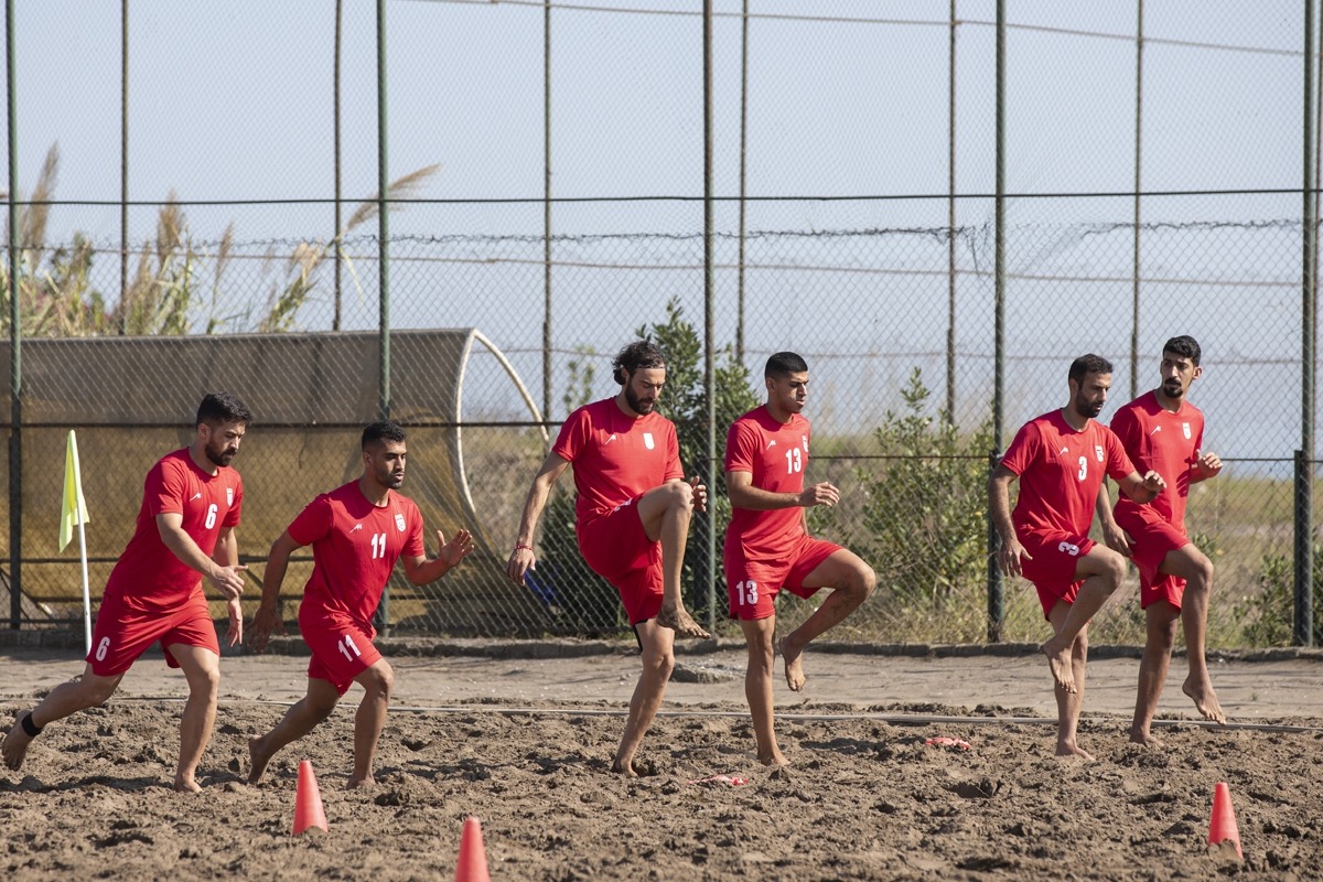 گزارش تصویری/ تمرین تیم ملی فوتبال ساحلی در ورزشگاه سیروس قایقران