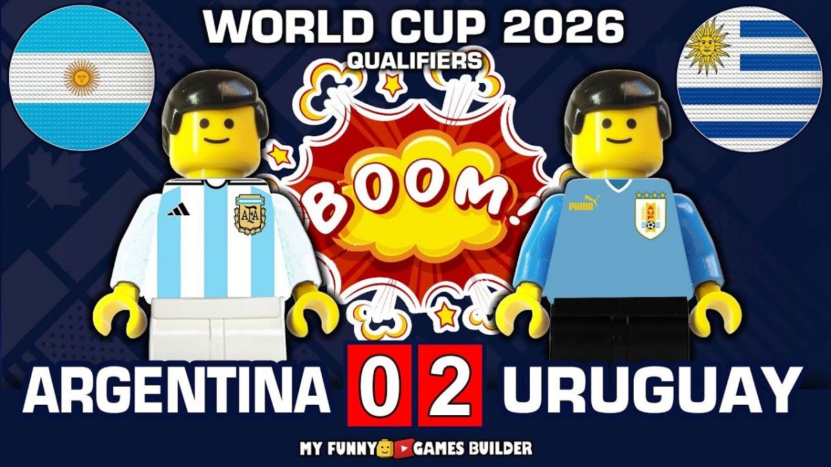 شبیه سازی بازی آرژانتین 0-2 اروگوئه با عروسک لگو