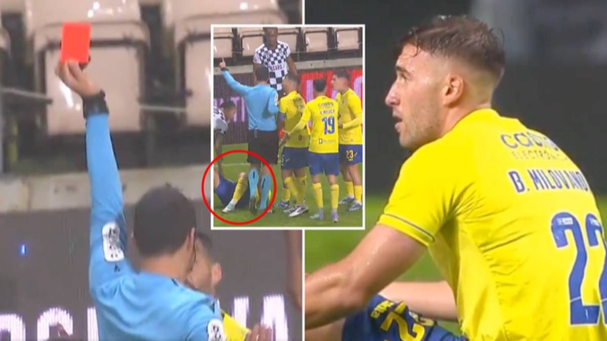 اخراج عجیب بازیکن اوکراینی در لیگ پرتغال پس از آن که درخواست تعویض داد!