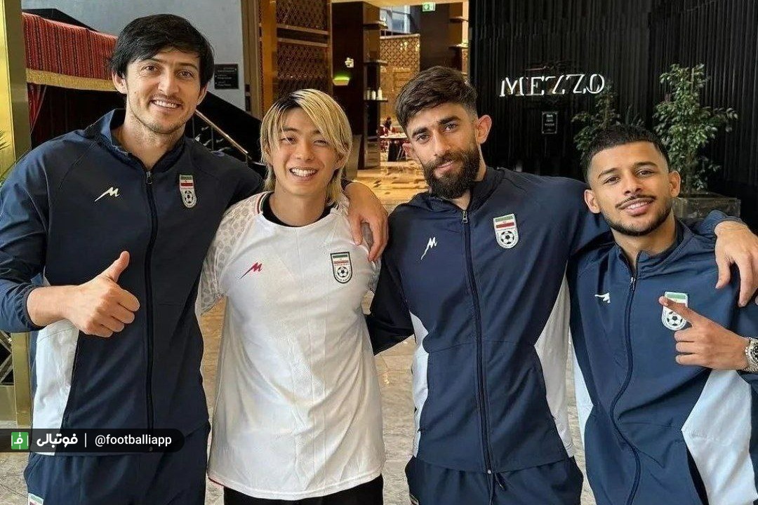 هوادار جنجالی ژاپنی با بازیکنان ایران عکس یادگاری گرفت