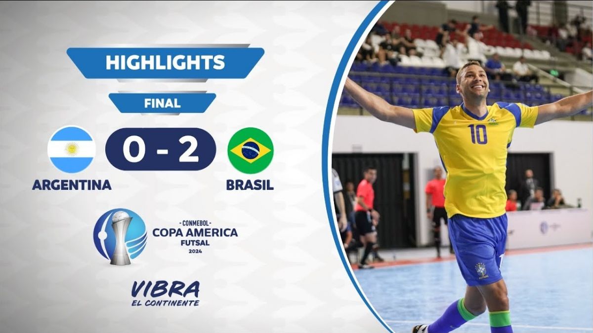 خلاصه بازی برزیل 2-0 آرژانتین (فینال فوتسال کوپا آمریکا 2024)