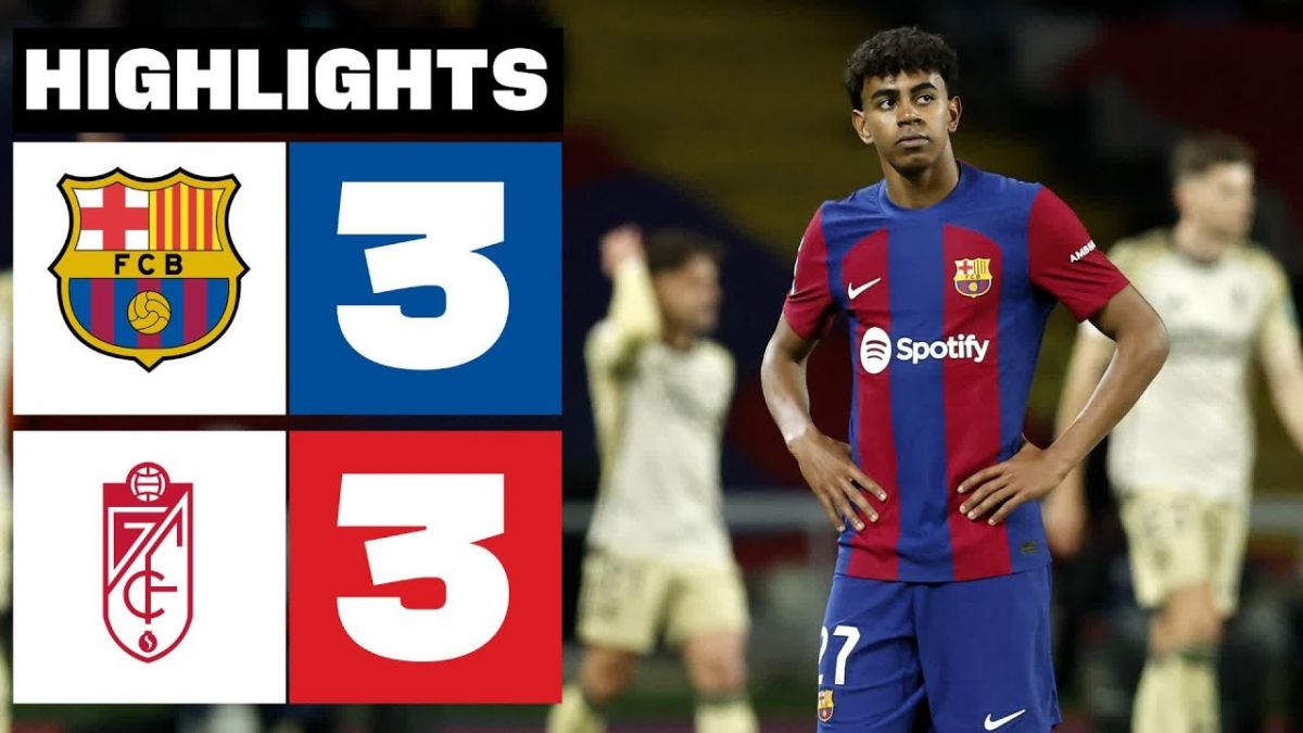 بازی کامل بارسلونا 3-3 گرانادا (لالیگا اسپانیا، هفته 24)