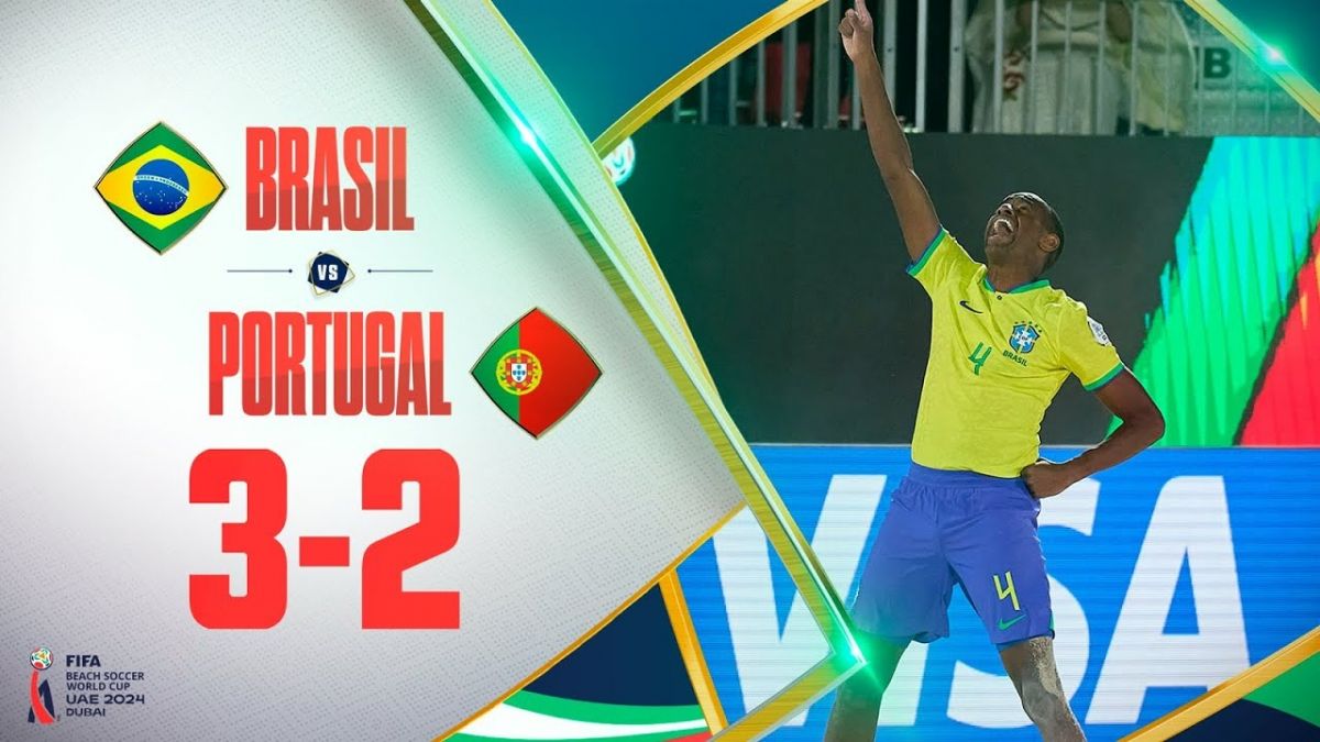 خلاصه بازی فوتبال ساحلی برزیل 3-2 پرتغال